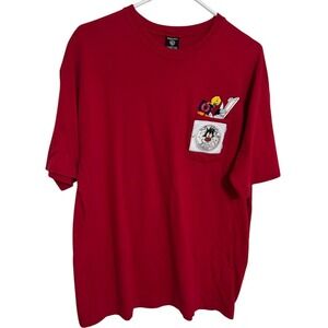 VTG Warner Bros Looney Tunes T shirt Mens‎ L Sylvester & tweety Bird Embroidered